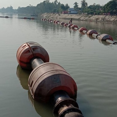 Dredge Pipe and Plastic Floats Dredge line for River Dredging or Flood Mitagation