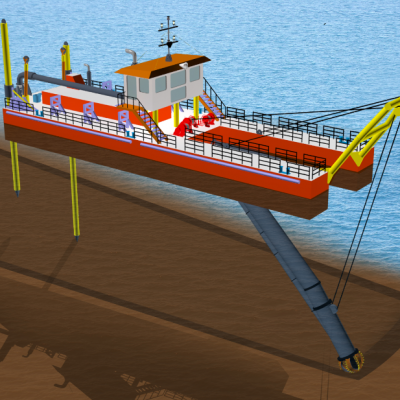 26inch cutter sution dredger floating pipelines
