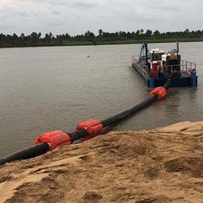 Floating hoses Dredge line components for River Dredging or Flood Mitagation