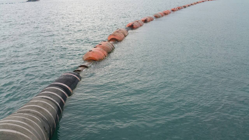 Floating hoses Dredge line components for River Dredging or Flood Mitagation Floating hoses Dredge line components for River Dredging or Flood Mitagation