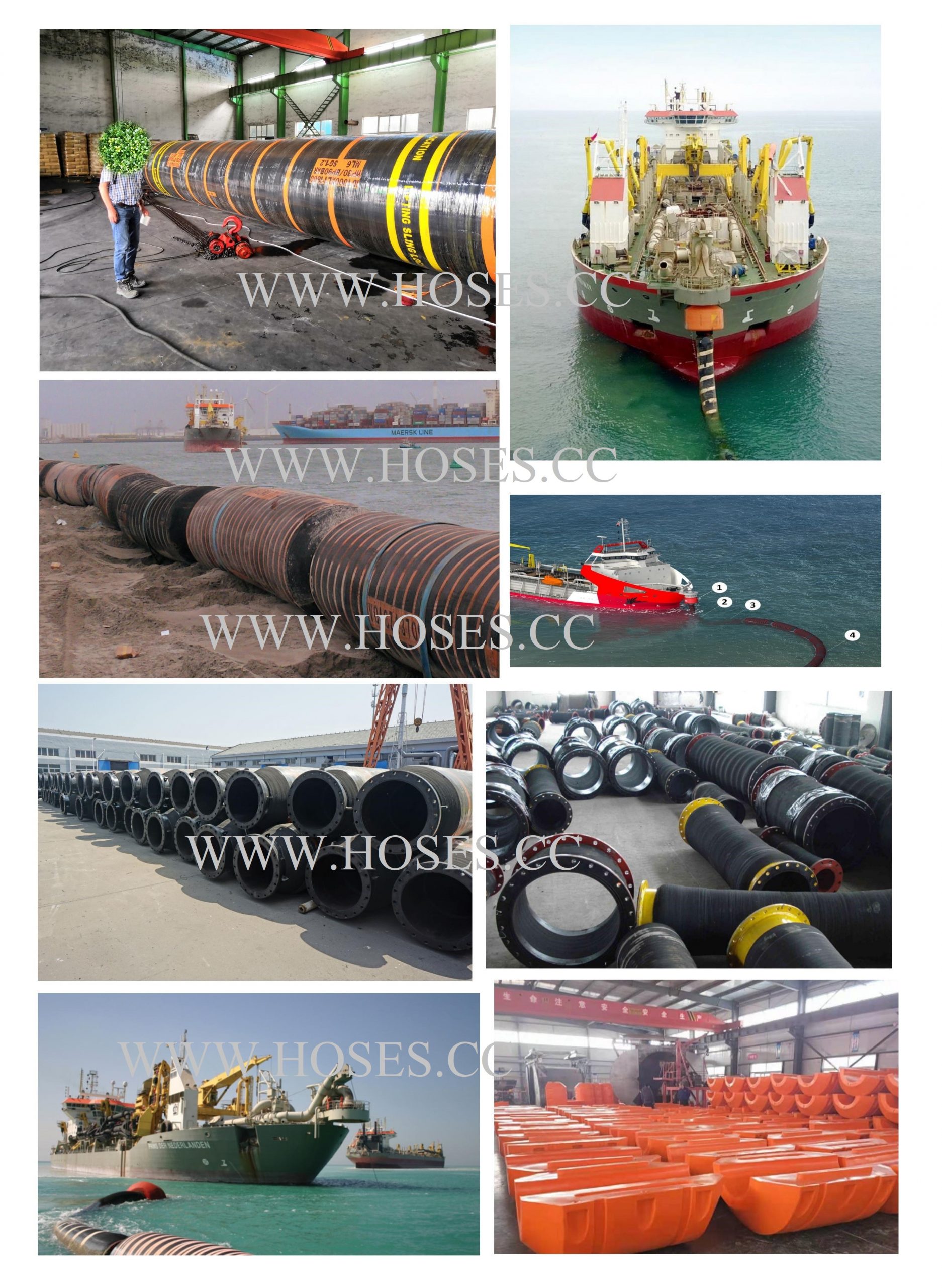 TSHD Dredger Bow Coupling Floater, Connection hose, Tapered hose, Floating hose Manufacturer from China